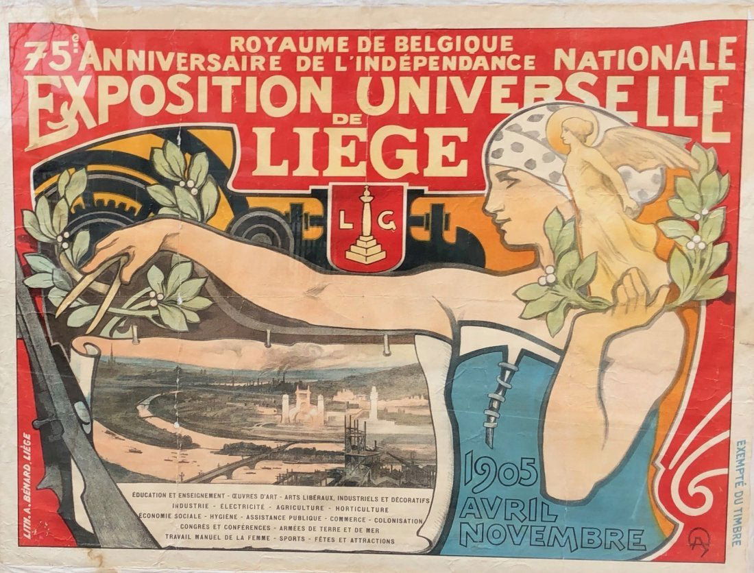 Exposition Universelle De Liège 1905 Art Nouveau Poster (1 of 8)