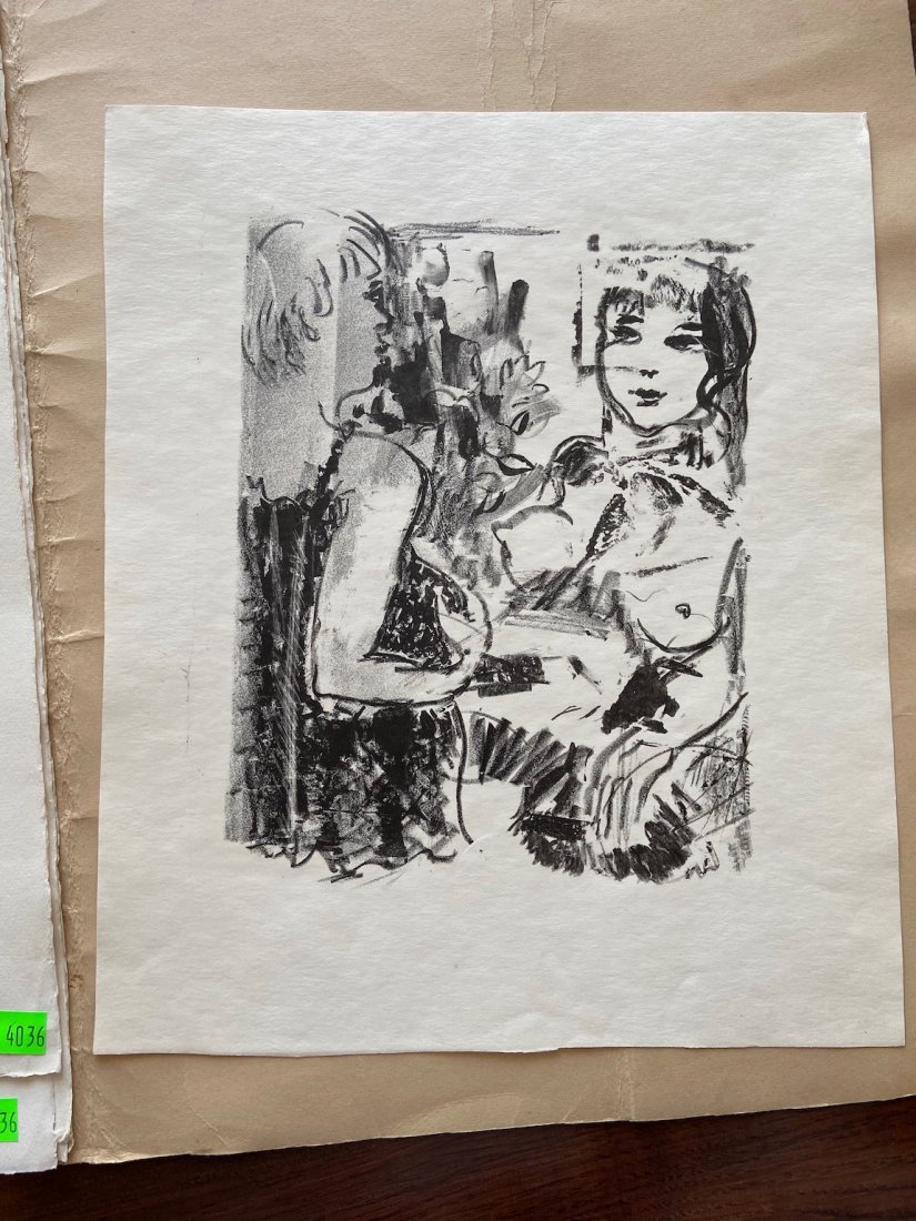 FERNAND LONGCHAMP, Portfolio Of 7 Lithographs: Unsigned. Some dupes. As pictured. 19 x 15 in. (largest paper size). At the time of his death in 1986, hardly anyone remembered reclusive Kintnersville (Bucks County) Impressionist/Expressionist, Fern