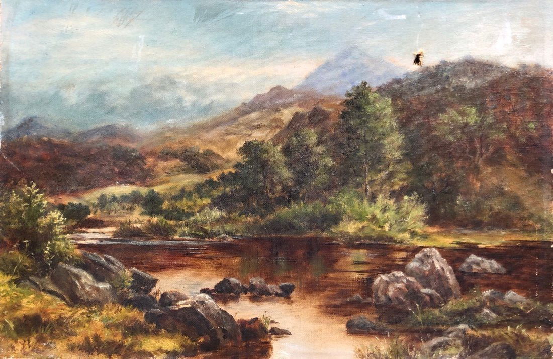 American Impressionist Mountain Landscape, Unsiged (1 of 4)