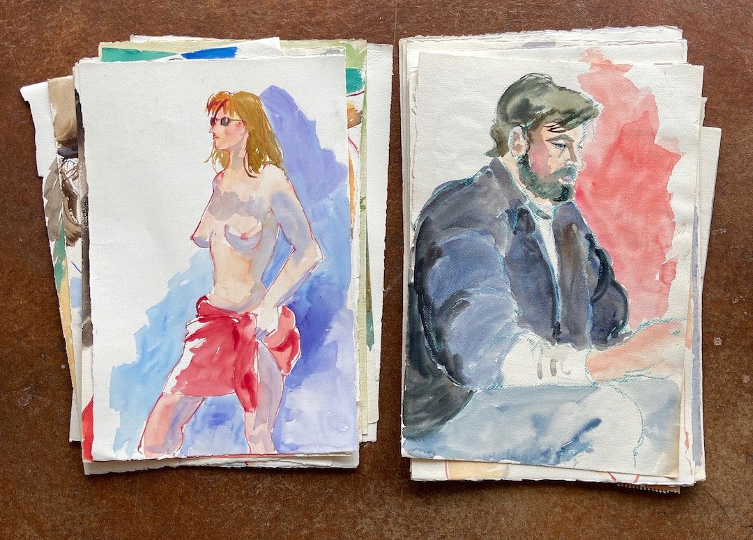 BP SINGER (20th c, Pennsylvania) Lot Of 45 Watercolors (1 of 20)