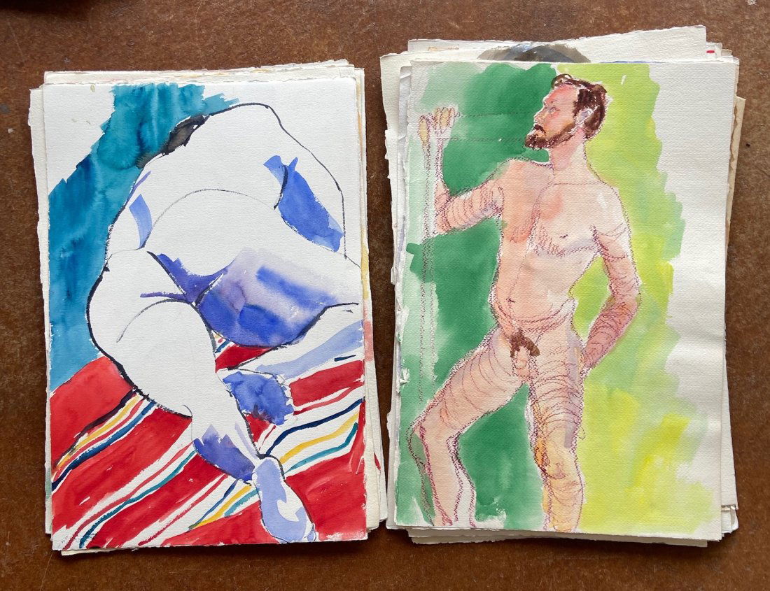 BP SINGER (20th c, Pennsylvania) Lot Of 43 Watercolors (1 of 20)