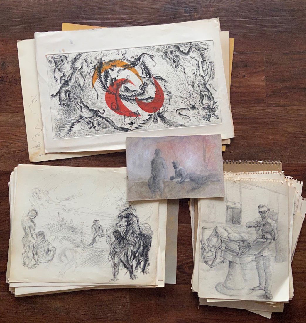 JAMES LANDGRAF (NY, 20th C.) Portfolio 79 Works (1 of 13)