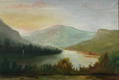 19th Century Hudson River School Landscape, Unsigned