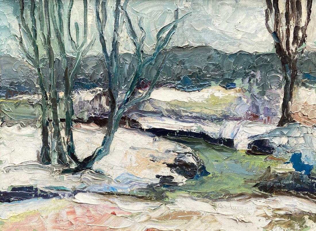 WANDA GAIL WARWICK (b. 1927, Vermont) Spring Snow (1 of 4)