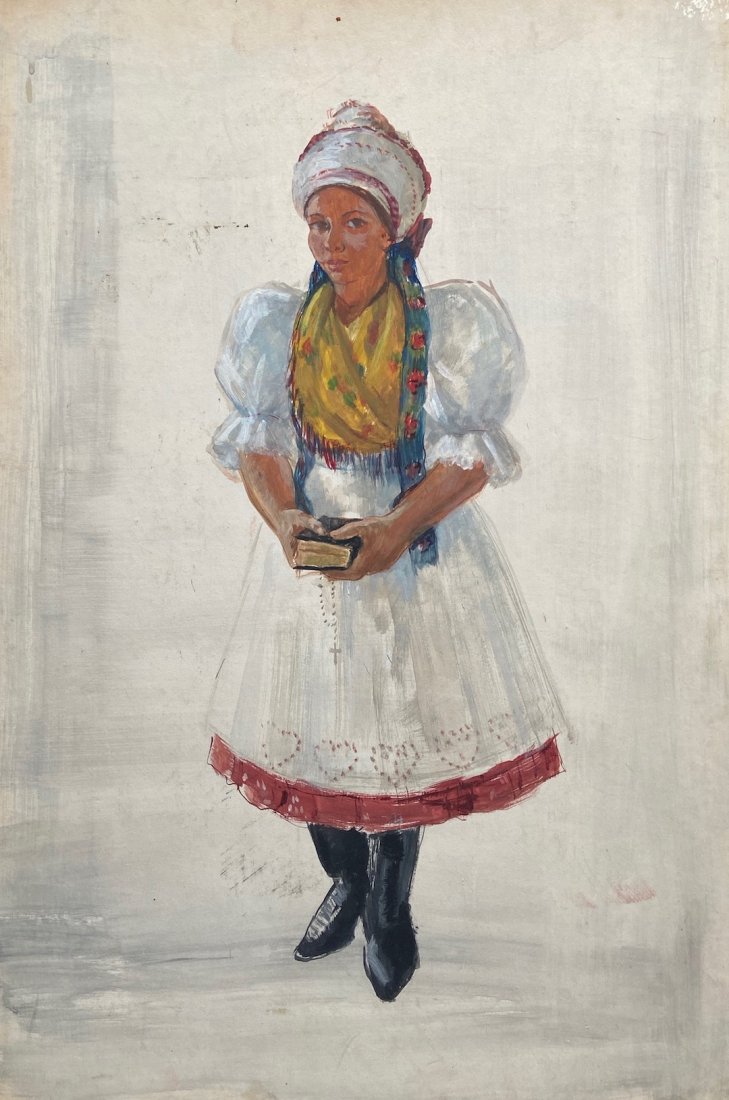 ELENA MARIA DE HELLEBRANTH (20th c, American) Portrait (1 of 3)