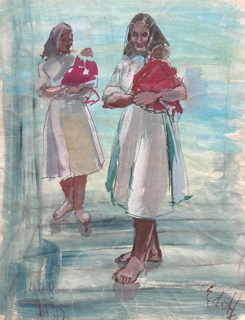 ELENA MARIA DE HELLEBRANTH (20th c, American) Figures (1 of 5)