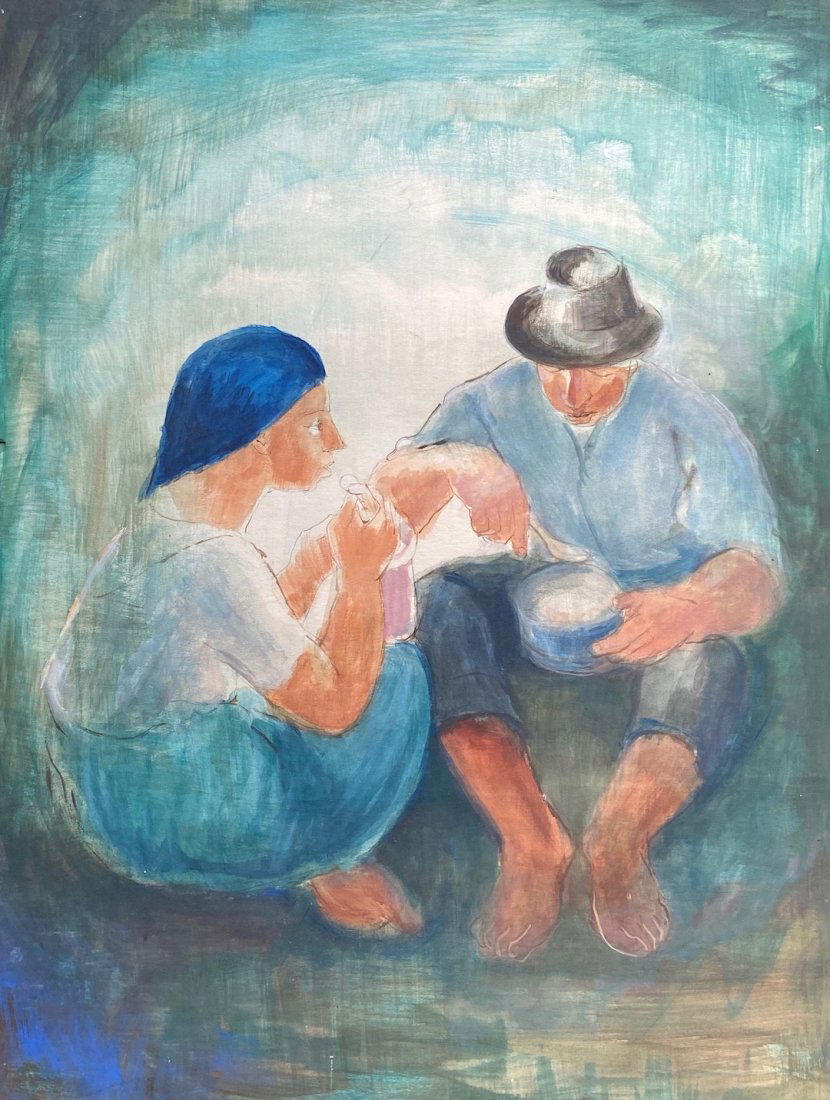 ELENA MARIA DE HELLEBRANTH (20th c, American) Figures (1 of 2)