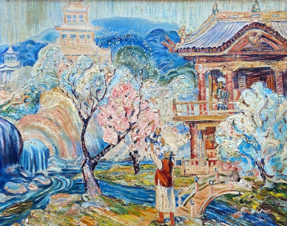 Early 20th c Impressionist Oriental Subject, Signed (1 of 5)