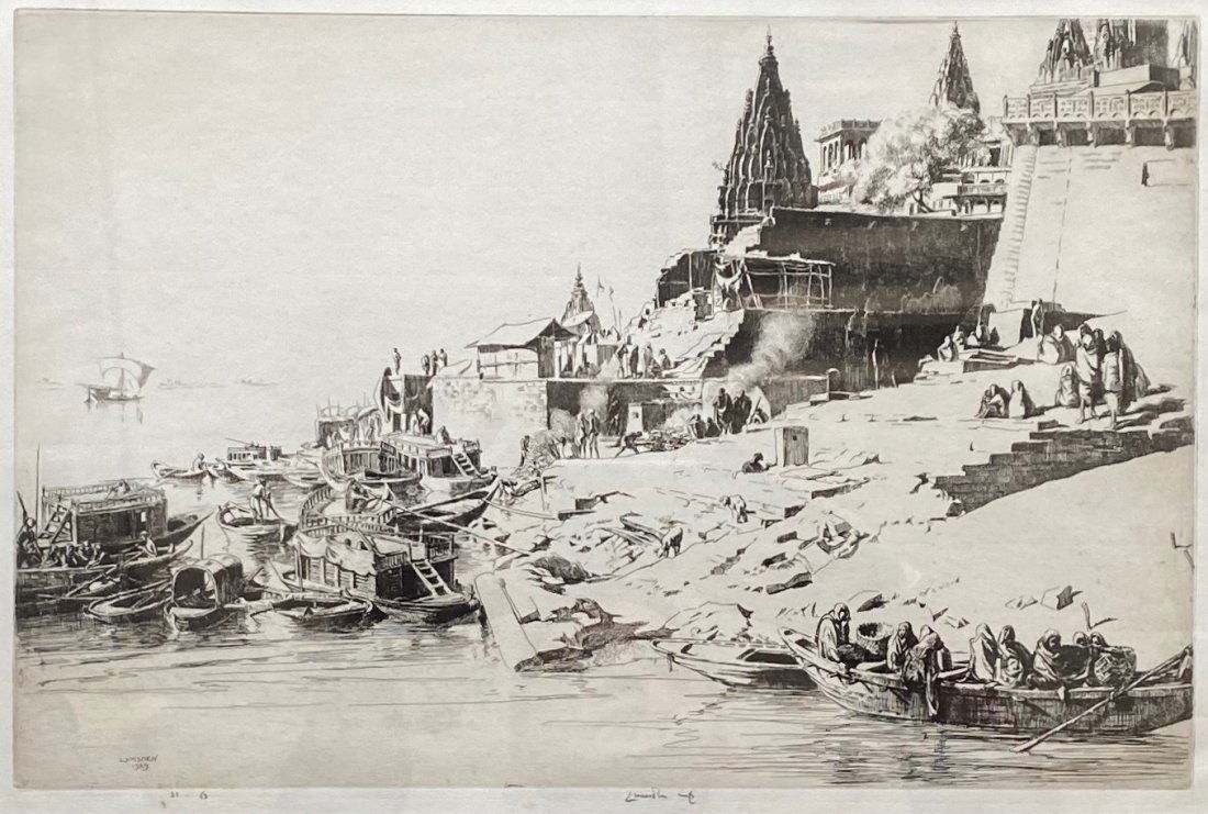 ERNEST LUMSDEN "The Burning", Etching (1 of 5)