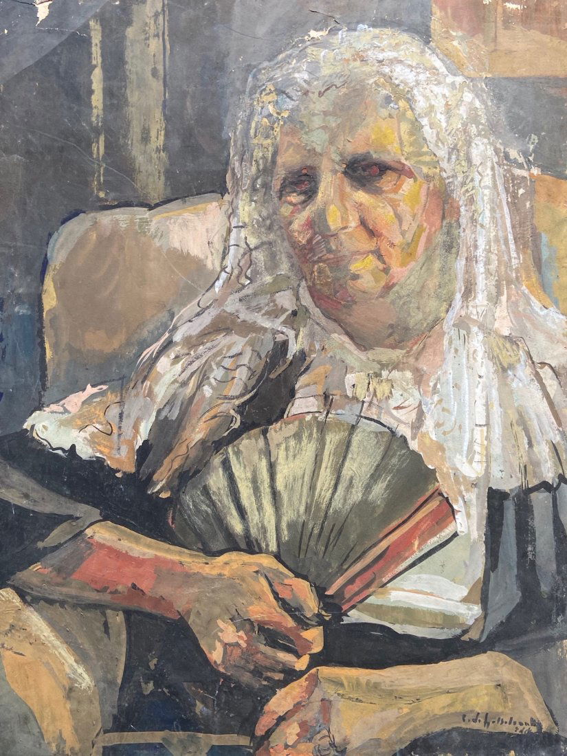 ELENA MARIA DE HELLEBRANTH (20th c, American) Portrait (1 of 4)