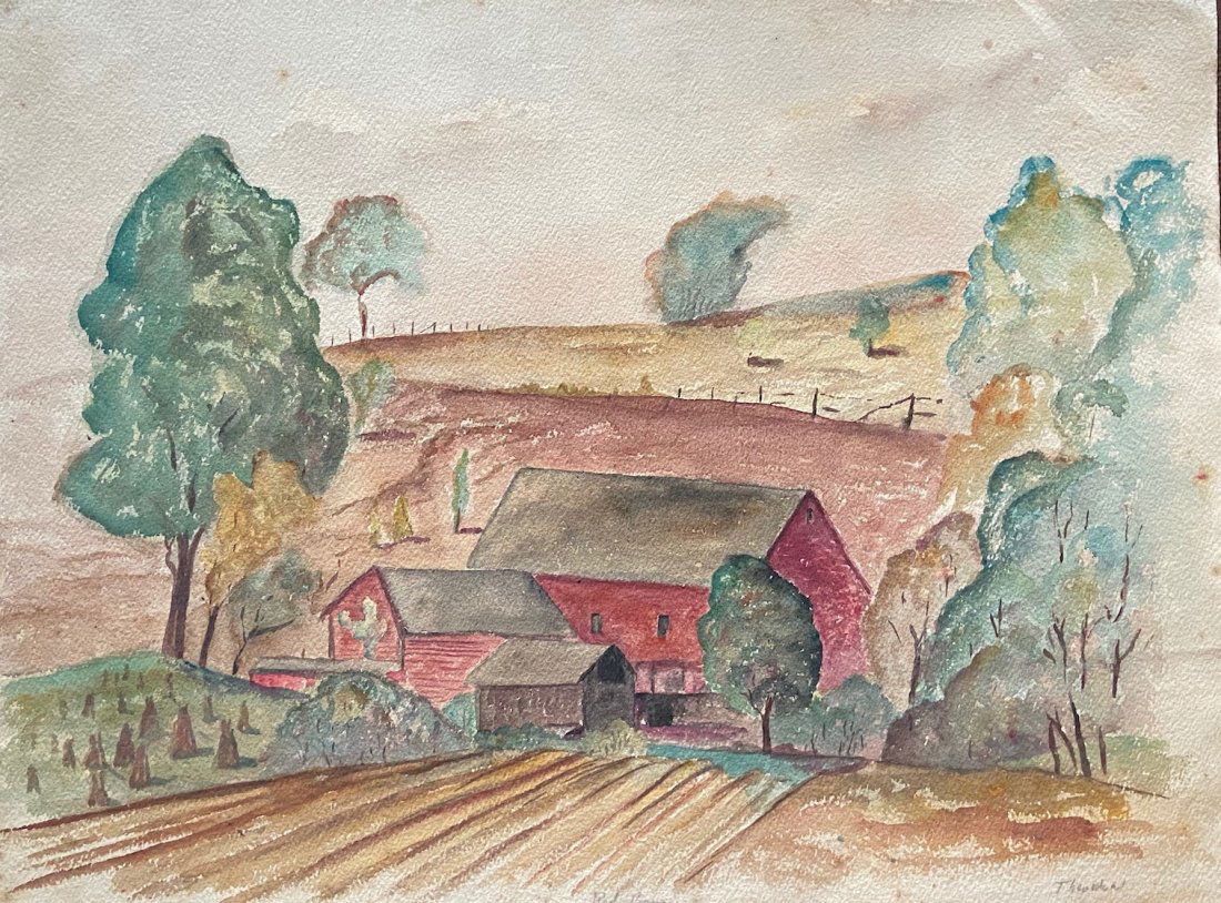 THEODORE WAHL (1903-1990, NJ) WPA Landscape (1 of 3)