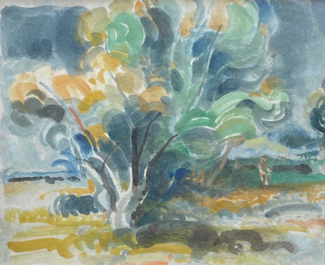 VLADIMIR BACHINSKY (20th c, Russia) "Burning Tree" (1 of 4)