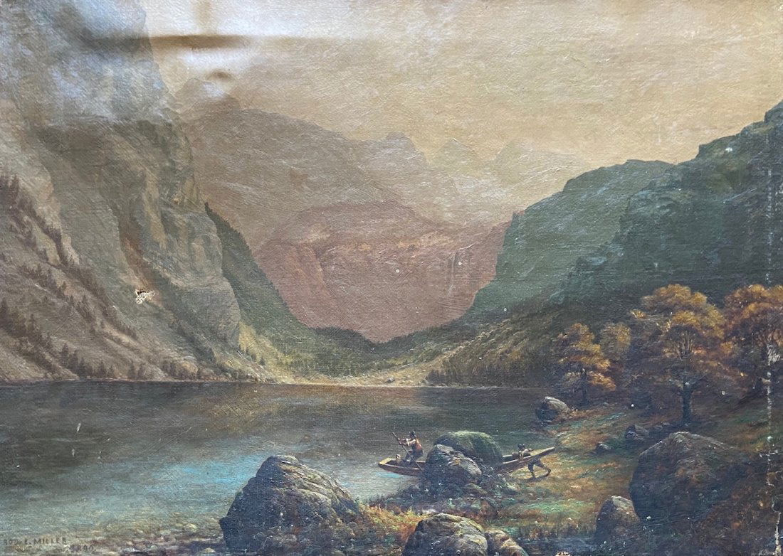 ROD E. MILLER (19th c, American) Mountain Landscape (1 of 5)