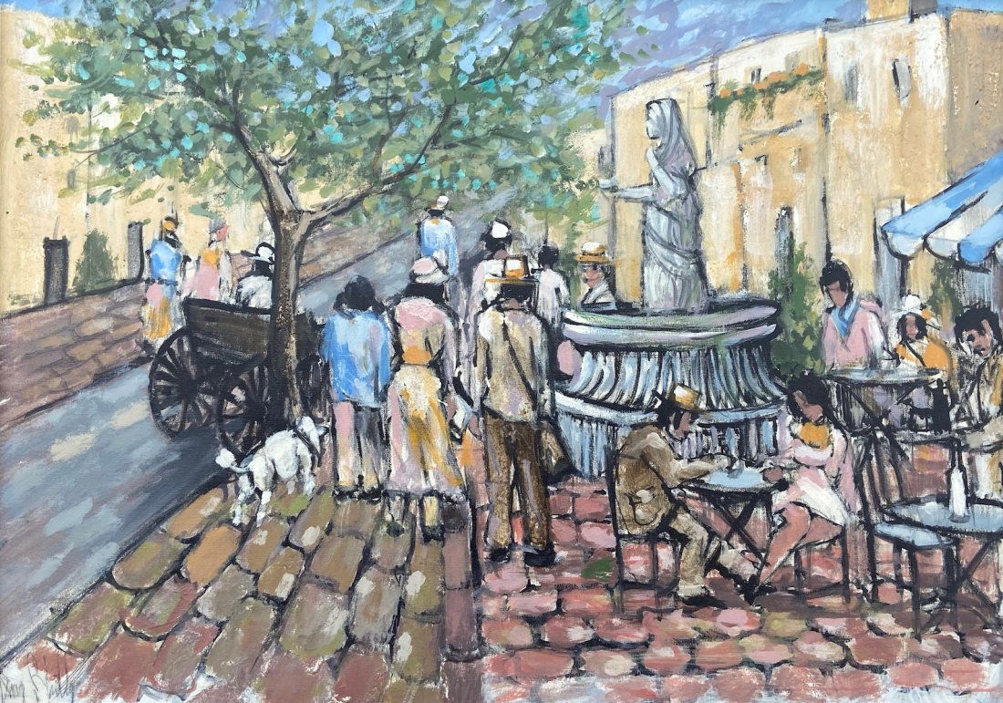 GEORGE SHELLEY (b. 1941, Ney Jersey) Cafe Scene (1 of 4)