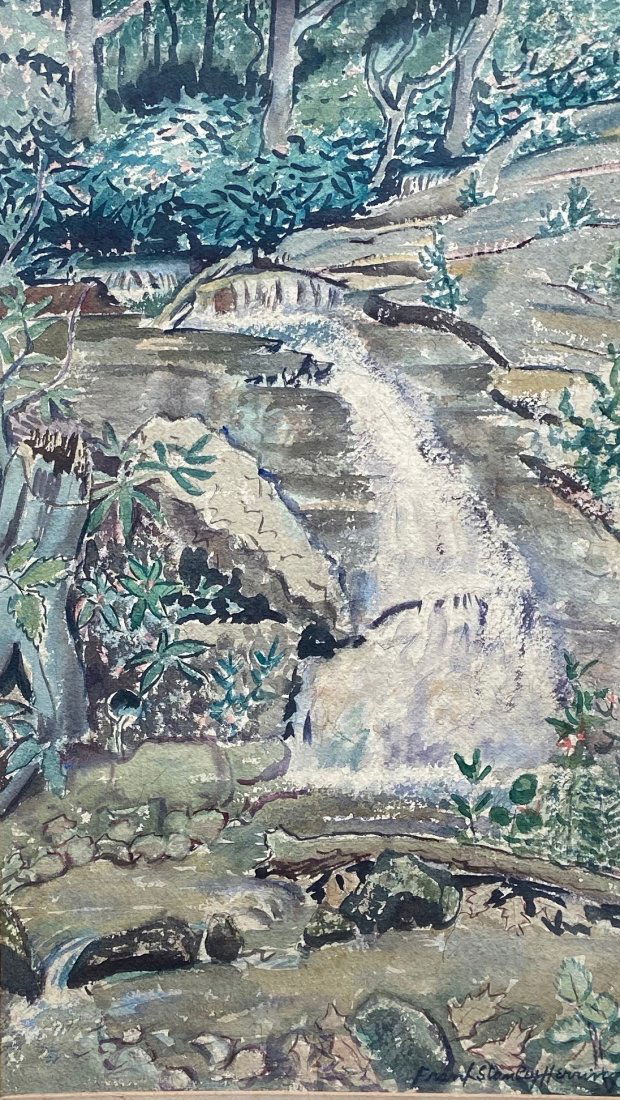 FRANK STANLEY HERRING (1894-1966, Georgia) Waterfall (1 of 4)