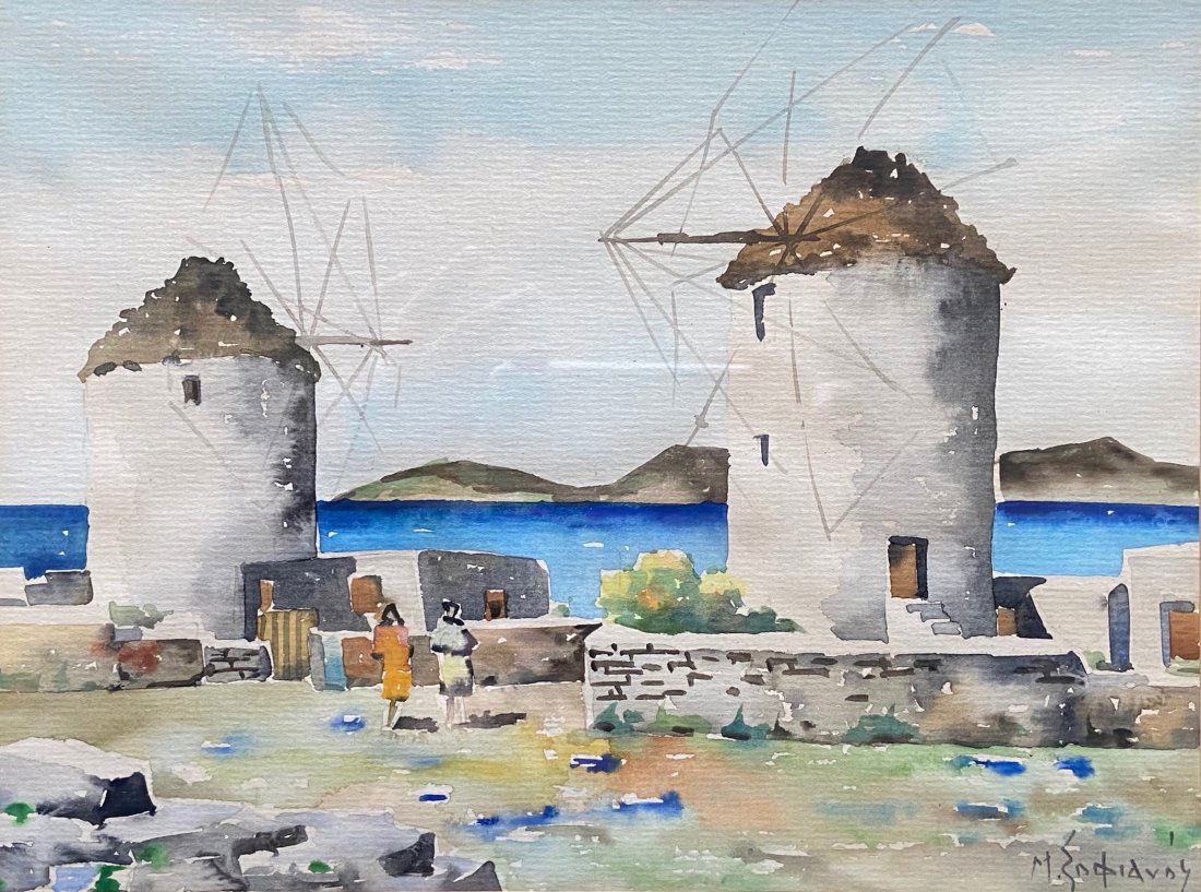 MANOS SOFIANOS (1922-1986) Mykonos (1 of 4)