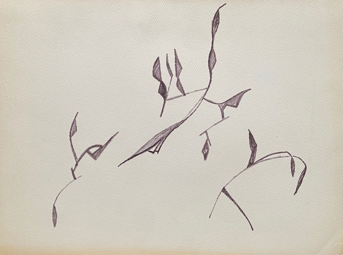 SACHA KOLIN (1911-191, New York) Minimalist Abstract: Marker on paper 20 x 15 in. The following biographical information, submitted by Adam Tamsky, has been excerpted from the website for the artist created by Lisa Thaler with her express permission. Lis