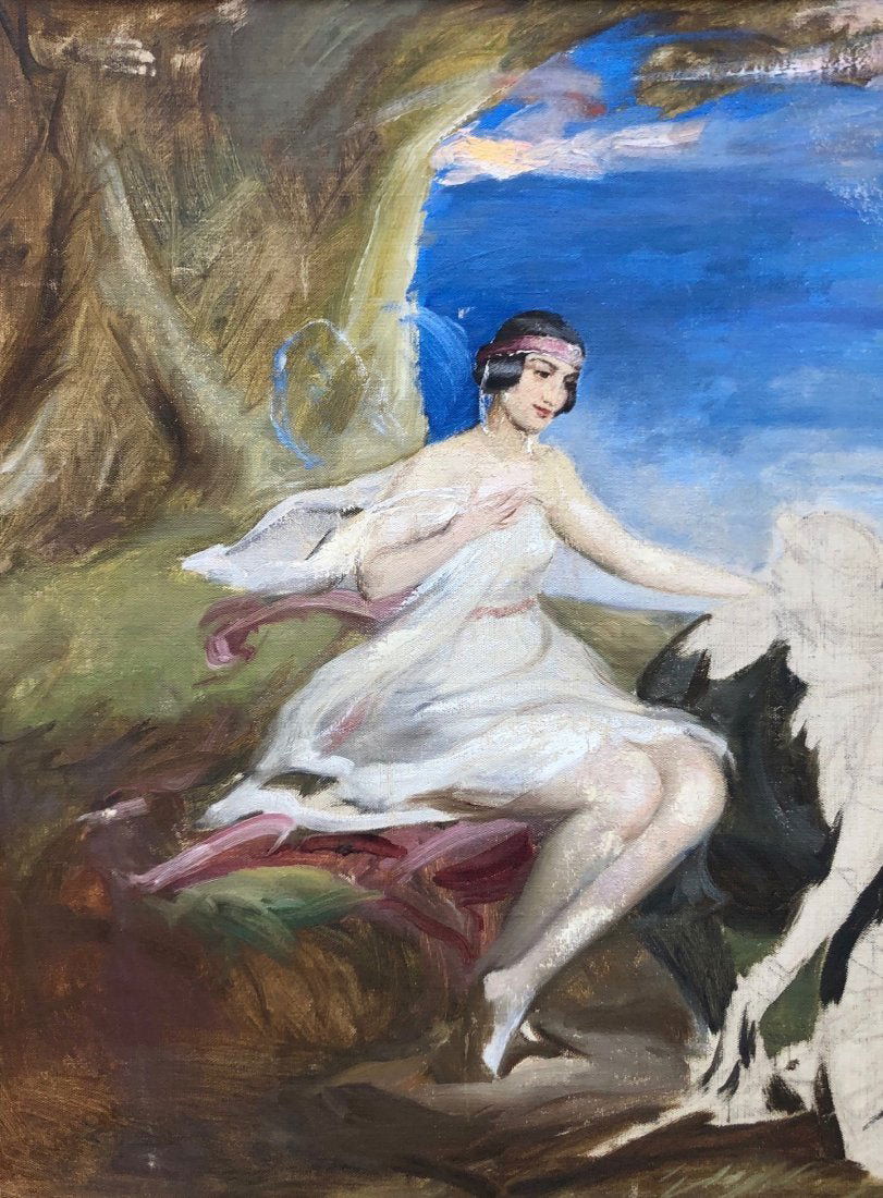 ADOLF PIRSCH (1853-1929, Austria) Art Nouveau Woman (1 of 4)