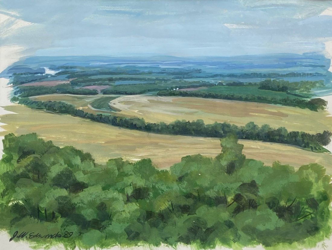 JW EDWARDS (20th c, American) Impressionist Landscape (1 of 5)