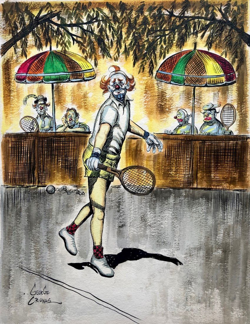 GEORGE CRIONAS (1925-2004, Michigan, California) Clowns (1 of 3)