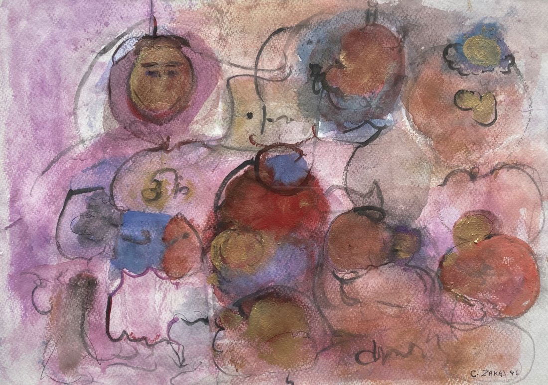 CATHERINE ZAKAS (b. 1936, Greece) Saudi Women (1 of 4)