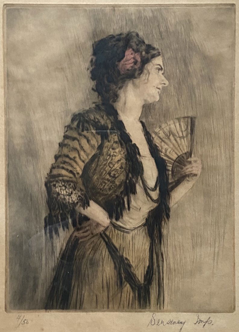 GEORGE SENSENEY (1874-1943 Washington DC) Spanish Woman (1 of 3)