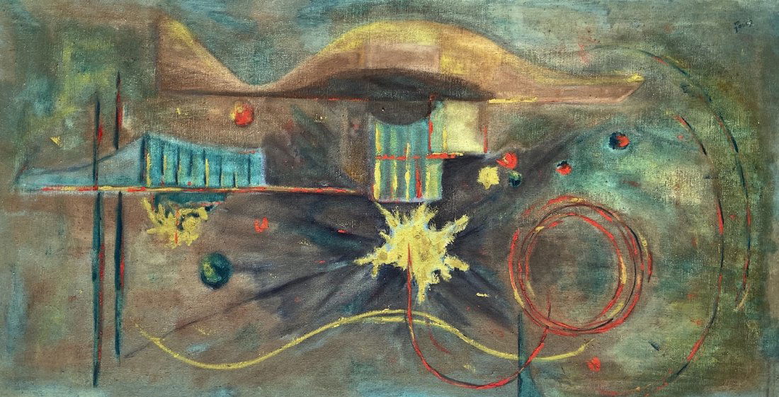 CAROL MARSHALL (20th c, American) Mid-Century Abstract (1 of 3)