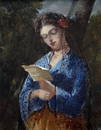 Old Master Portrait Of A Young Woman Reading