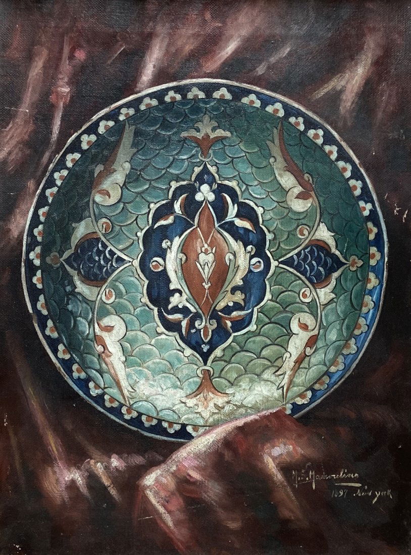 Victorian Art Nouveau Emblem, Signed,  New York 1897 (1 of 4)