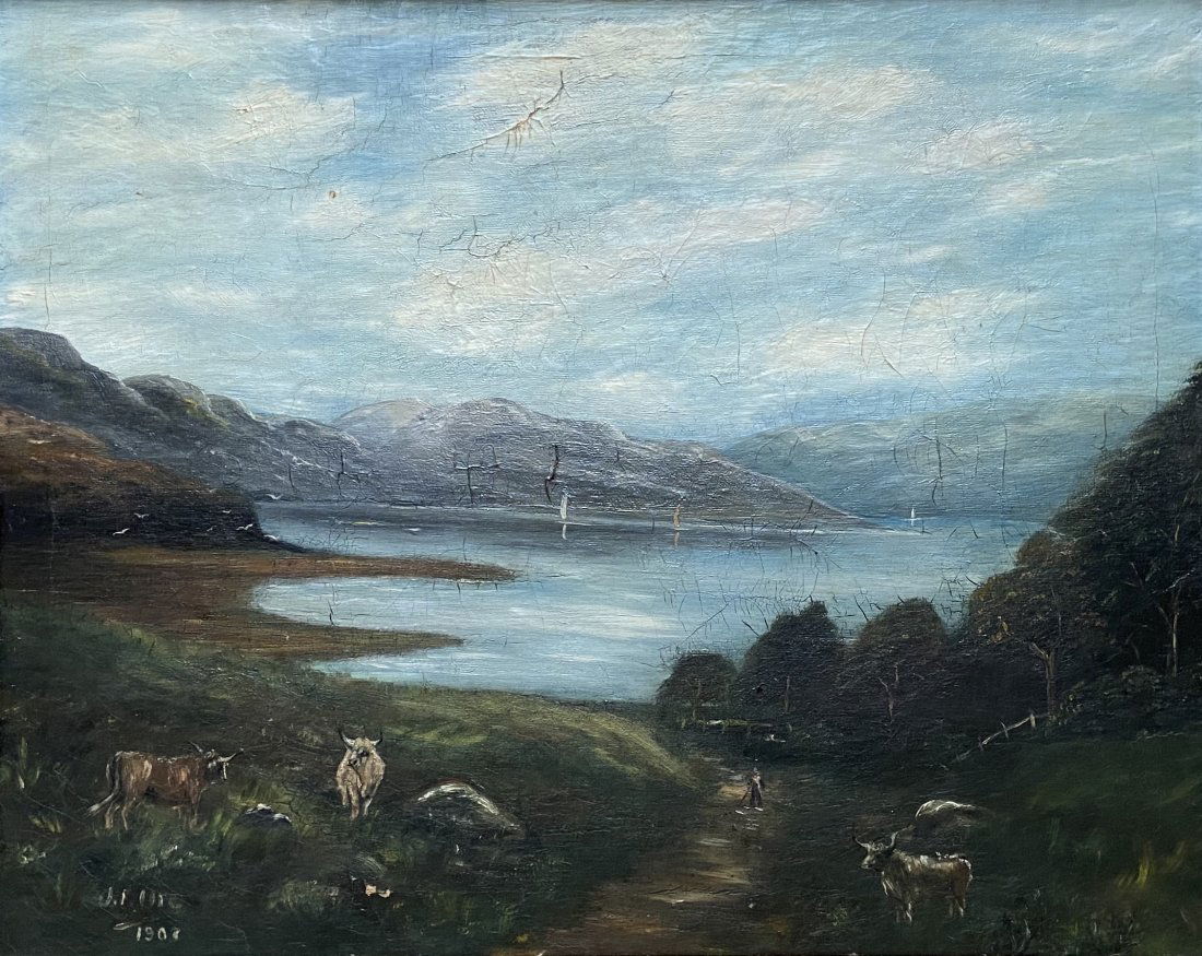 Hudson River School Landscape, Signed (1 of 4)