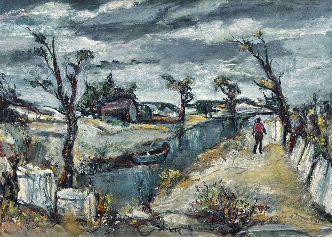 Modernist Southern Landscape, Illegible Signature (1 of 4)