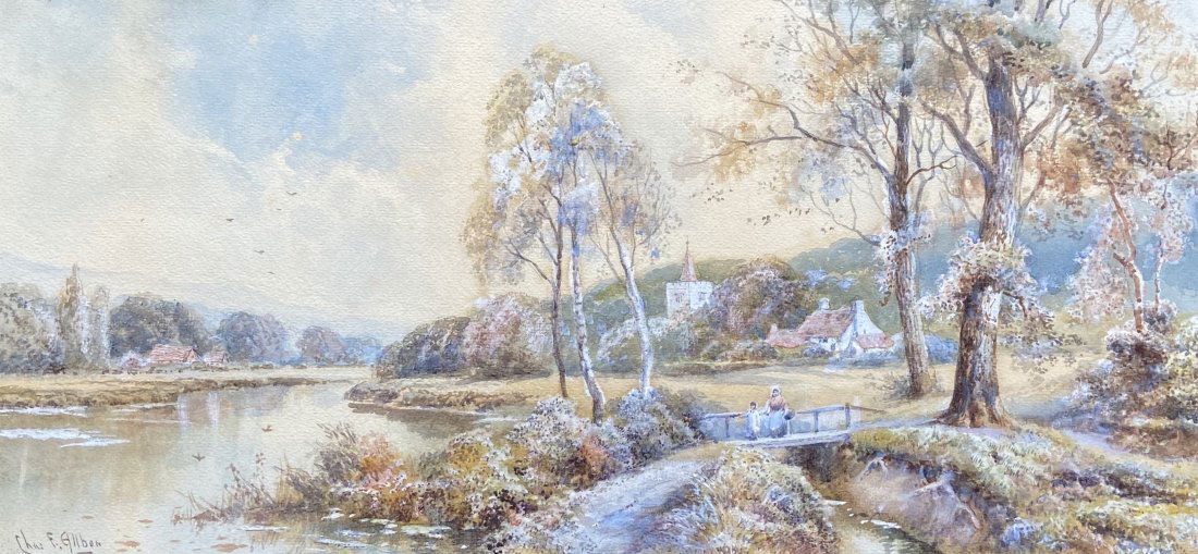 CHARLES FREDERICK ALLBON (1856-1936, UK) Landscape (1 of 3)