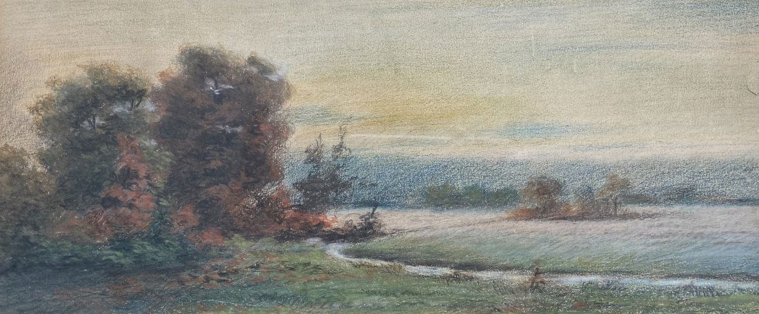 Hudson River School Impressionist Pastel Landscape (1 of 3)