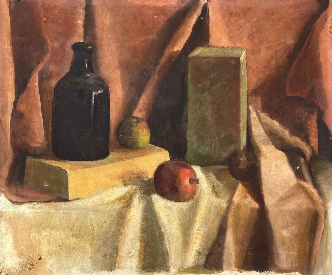 Early 20th Century American Impressionist Still Life: Signed. Oil on canvas 24 x 20 in.