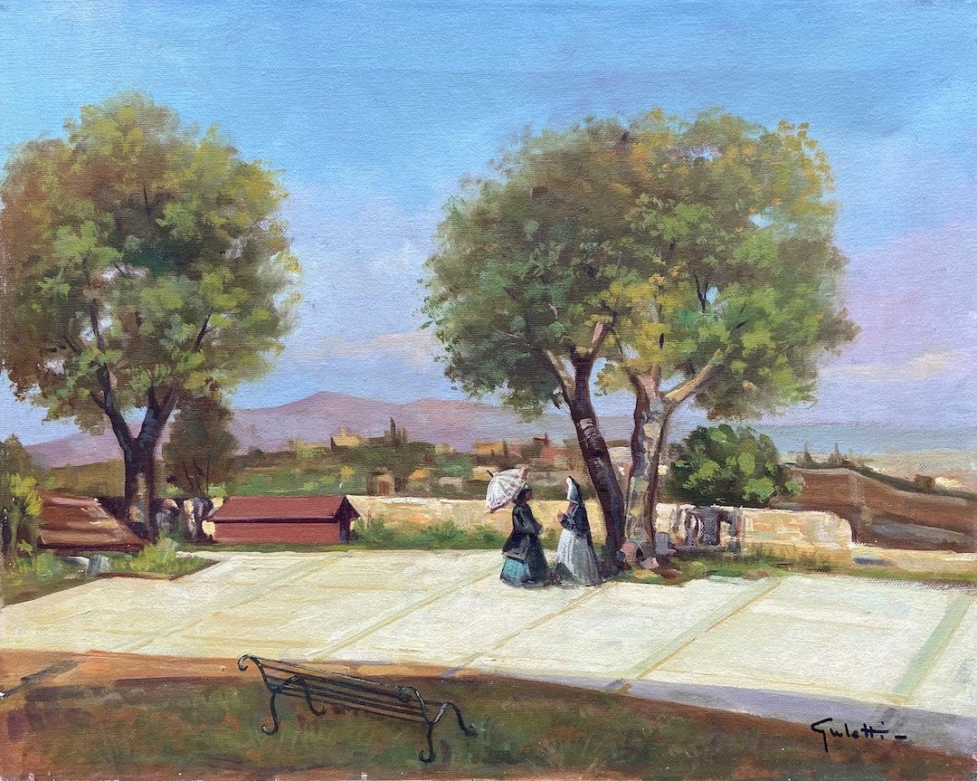 20th Century Impressionist Italian Landscape, Signed (1 of 3)