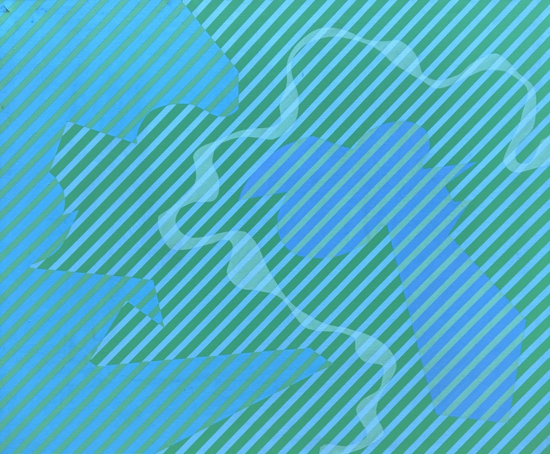 "Mirage II", !960's Hard Edge Abstract, Signed (1 of 5)