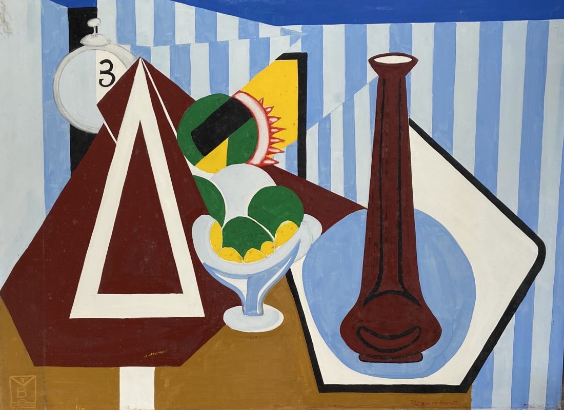 THOMAS M BARNETT (20th c American) Modernist Still Life (1 of 4)
