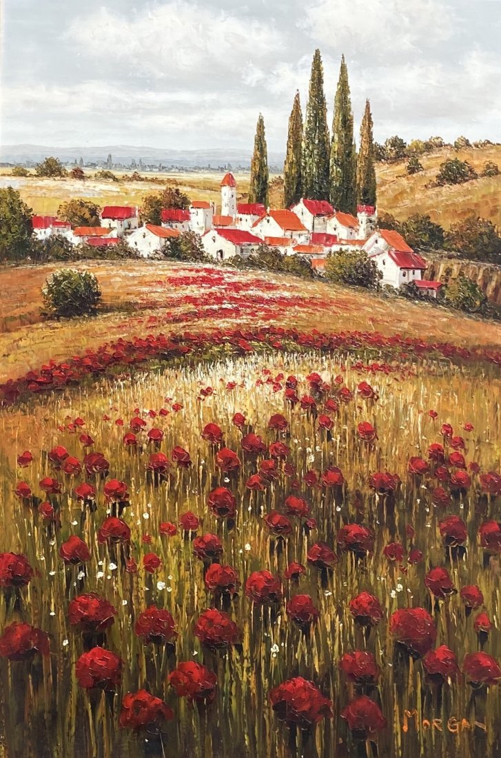 Contemporary Italian Tuscan Landscape, Signed (1 of 4)
