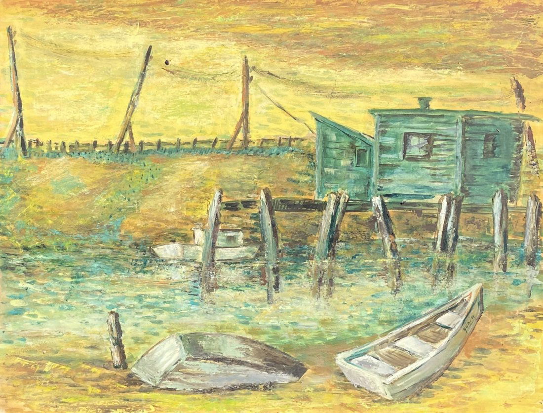 SELMA GUBIN (1903-1974, New York) Harbor (1 of 4)