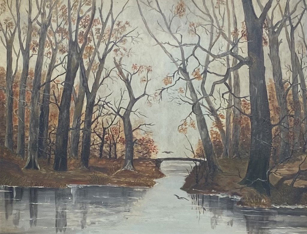 19th Century American Landscape, Antique Frame (1 of 4)