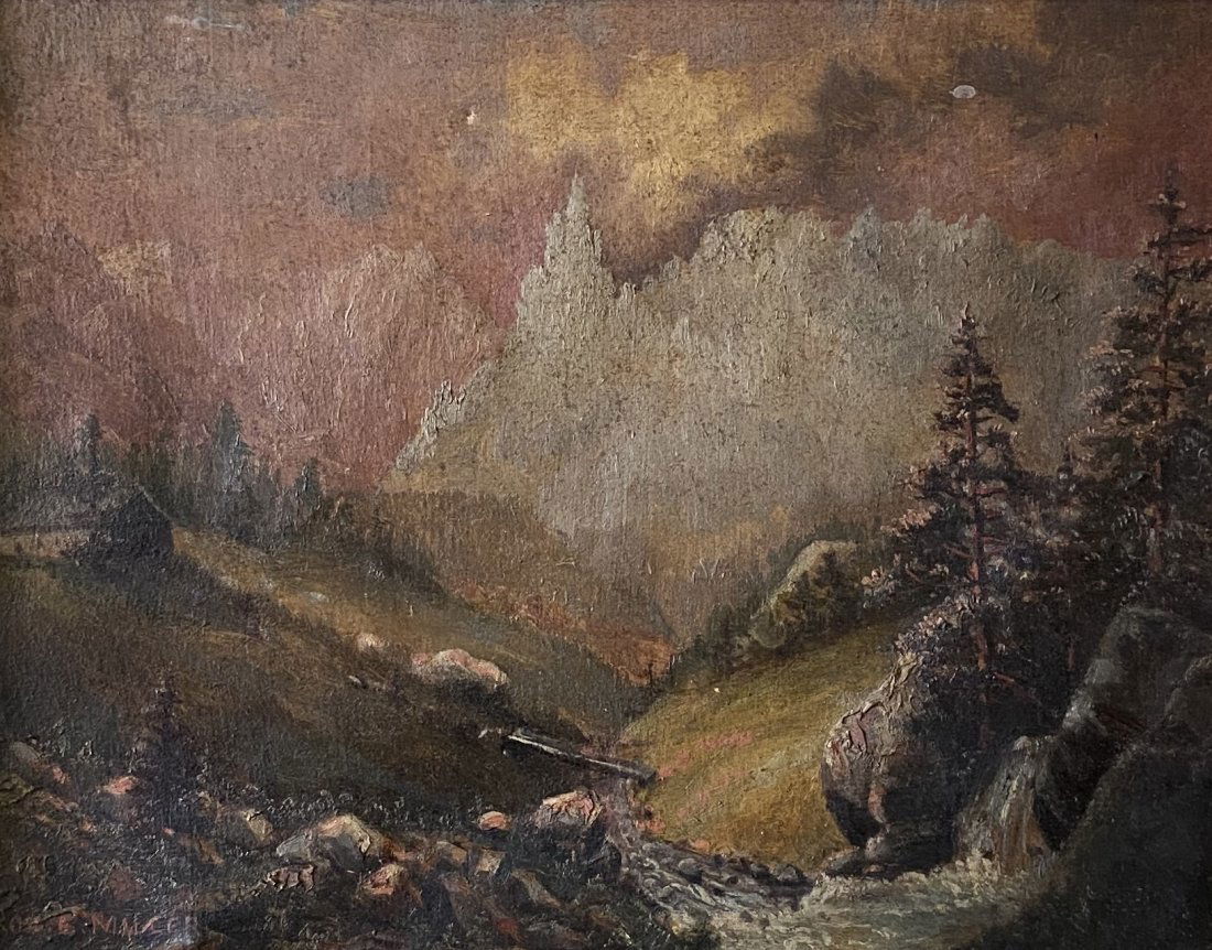 ROD E. MILLER (19th c, American) Mountain Landscape (1 of 4)