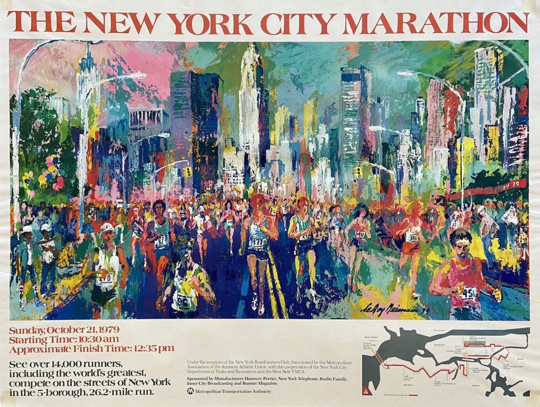 1979 New York City Marathon Poster By LeRoy Neiman (1 of 4)