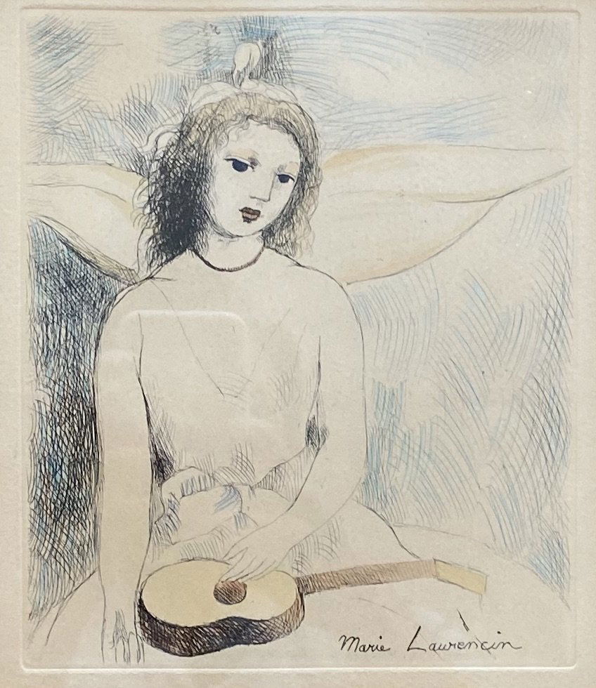 MARIE LAURENCIN, Colored Etching Portrait Of A Woman (1 of 3)