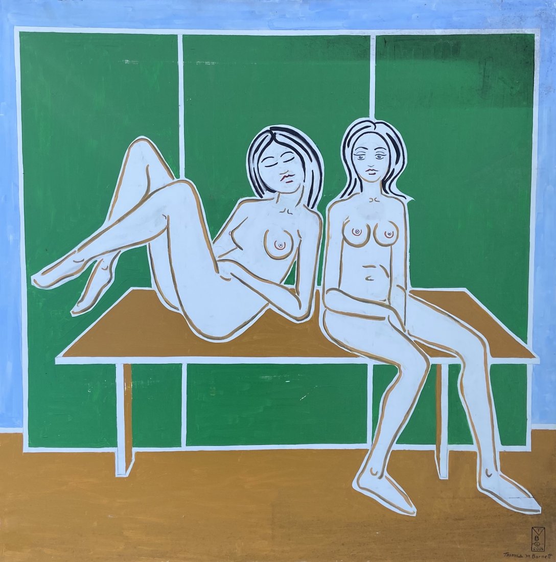 THOMAS M BARNETT (20th c American) Modernist Nudes (1 of 4)