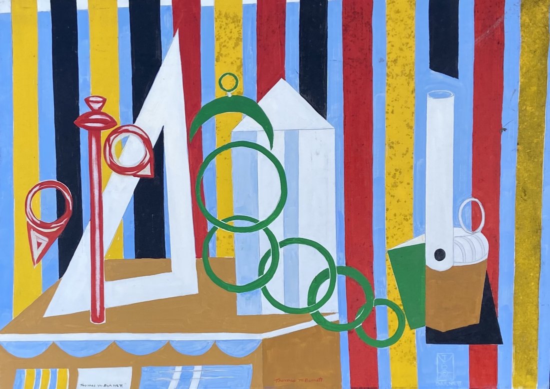 THOMAS M BARNETT (20th c American) Modernist Abstract (1 of 4)