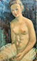 Modernist Nude Portrait, Unsigned