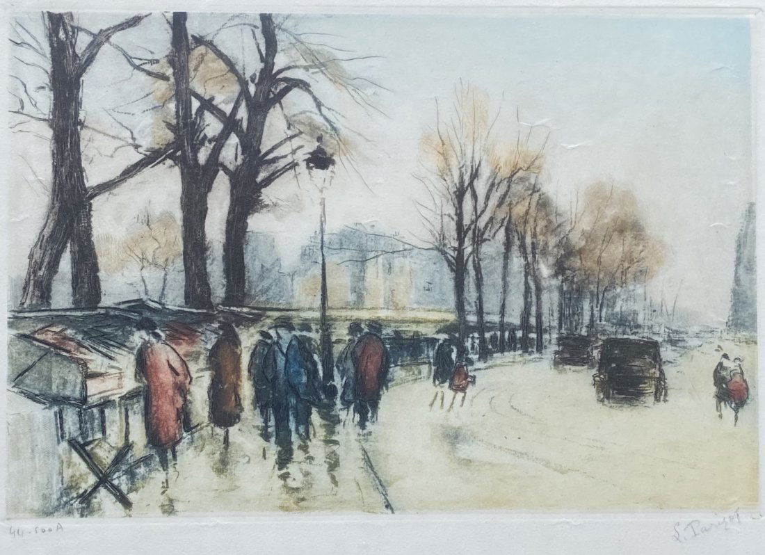 French Impressionist Aquatint Etching Of Paris, Signed (1 of 4)