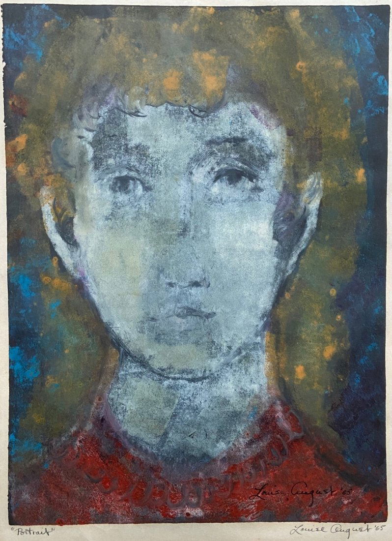 LOUISE AUGUST, Modernist Lithograph Portrait (1 of 4)