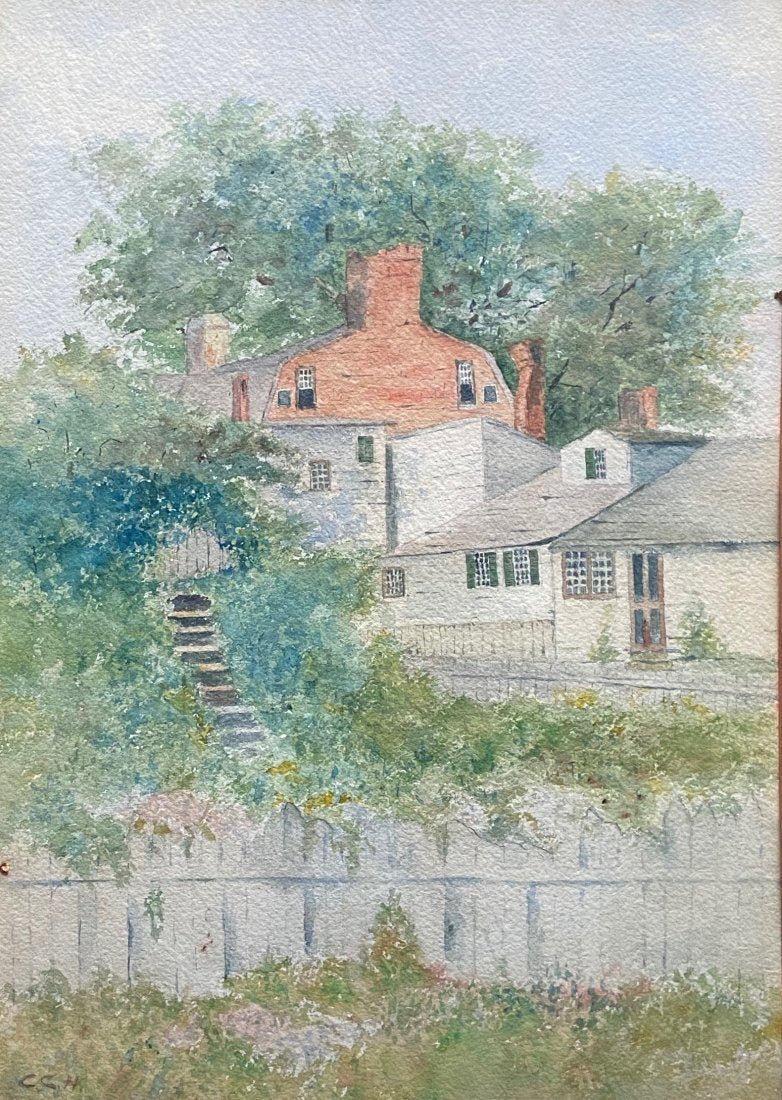 American Impressionist Watercolor, Signed: 9 x 13 1/2 in. (sight), 25 1/4 x 19 in. (framed)