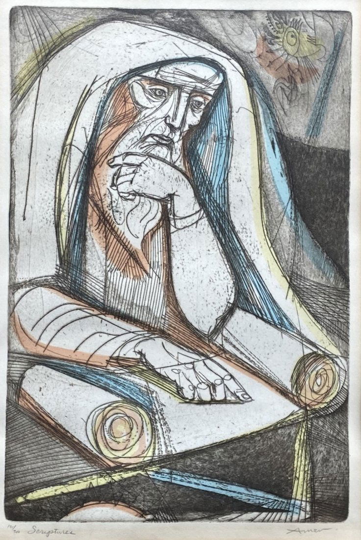 IRVING AMEN "The Scriptures" Etching (1 of 4)